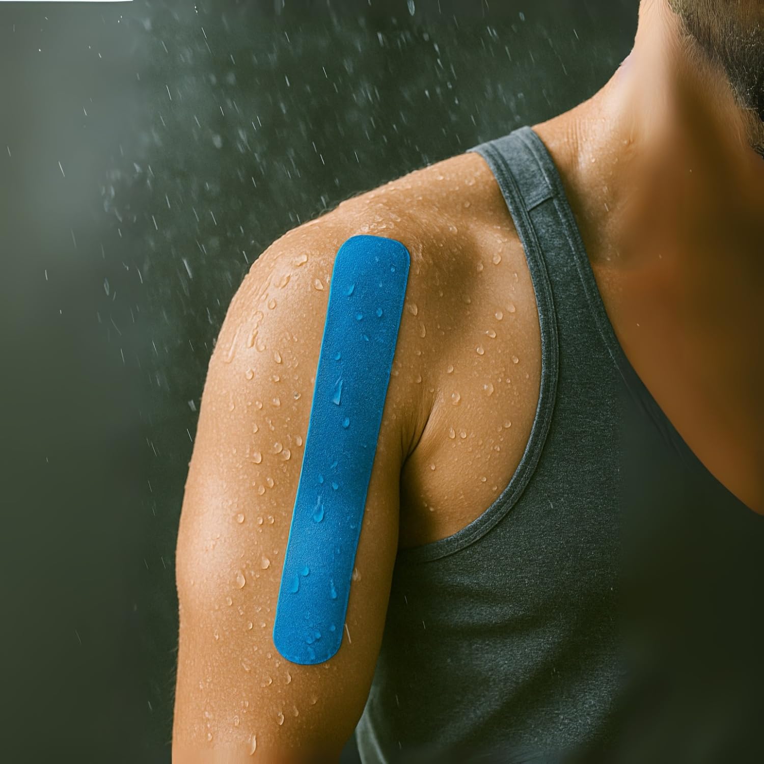 Bande kinesiologique 12 pieces - Kinesio Tape Sport Genou, Epaule, Cheville, Dos - Strapping Elastique Anti-Douleur, Waterproof & Hypoallergénique - Taping musculaire pour Tendinite, Entorce, Crossfit