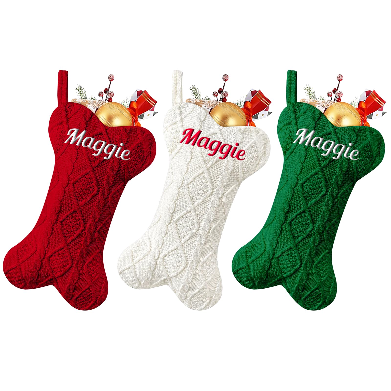 papasgix Christmas Stockings Personalised 18" Large Stocking