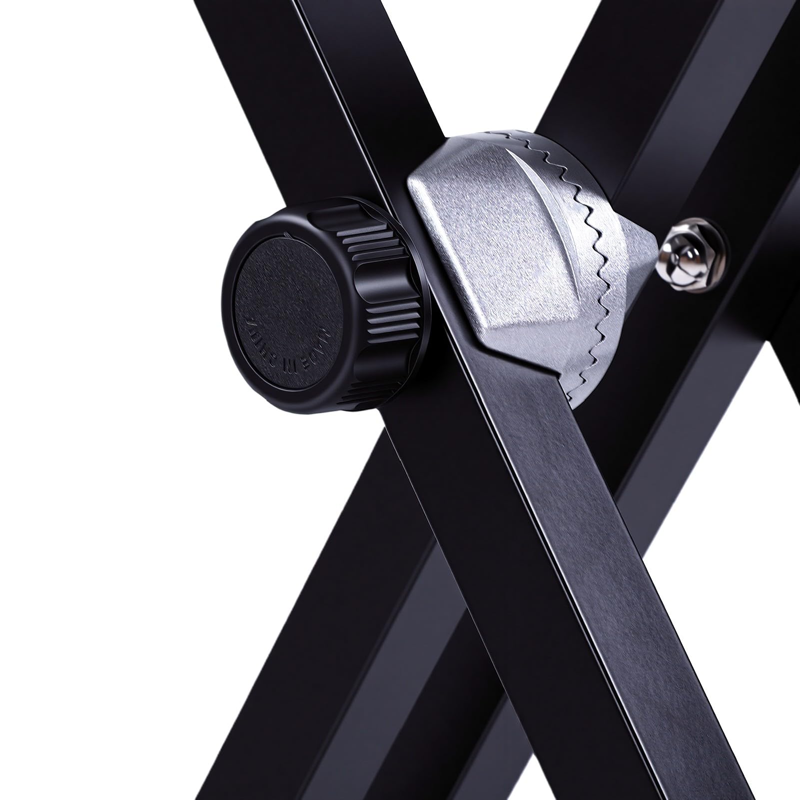 Btuty Soporte para Teclado Electrónico con Banco, Tubo Doble de Metal, Marco en X, Altura Ajustable de 24 a 99 Cm, Bloqueo Engranaje Antideslizante para Pianos Digitales 61