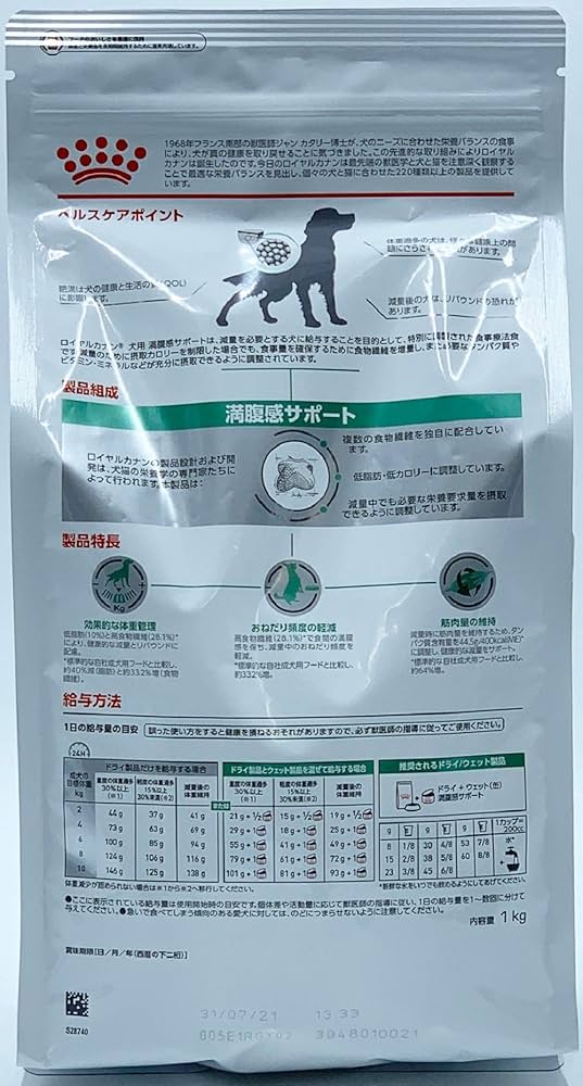  CANIN 満腹感サポート 1kg×2 ロイヤルカナン 食事療法食 犬用 満腹感サポート 小型犬用S