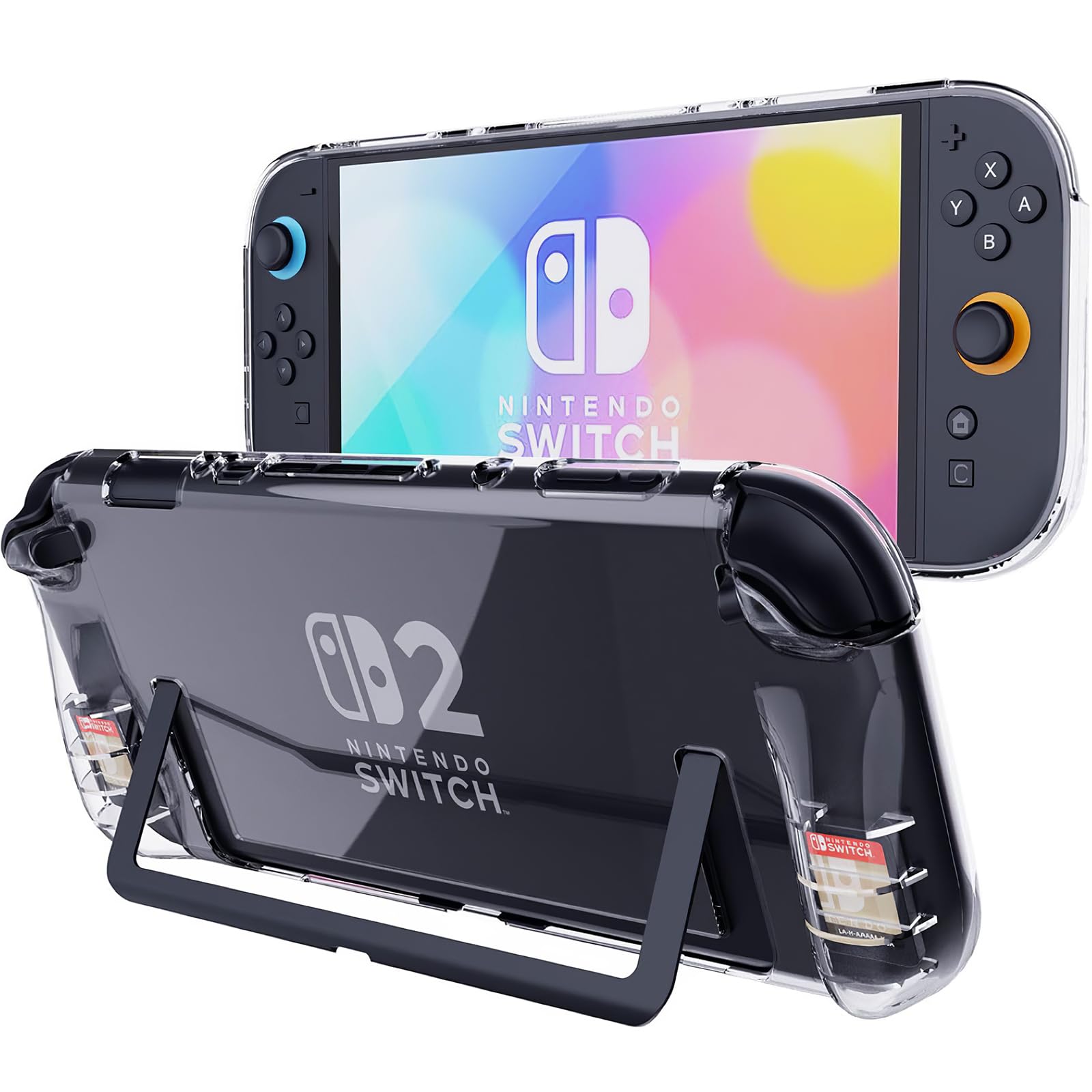 Miimall Nintendo Switch 2 ile uyumlu şeffaf kılıf, şeffaf 2025
