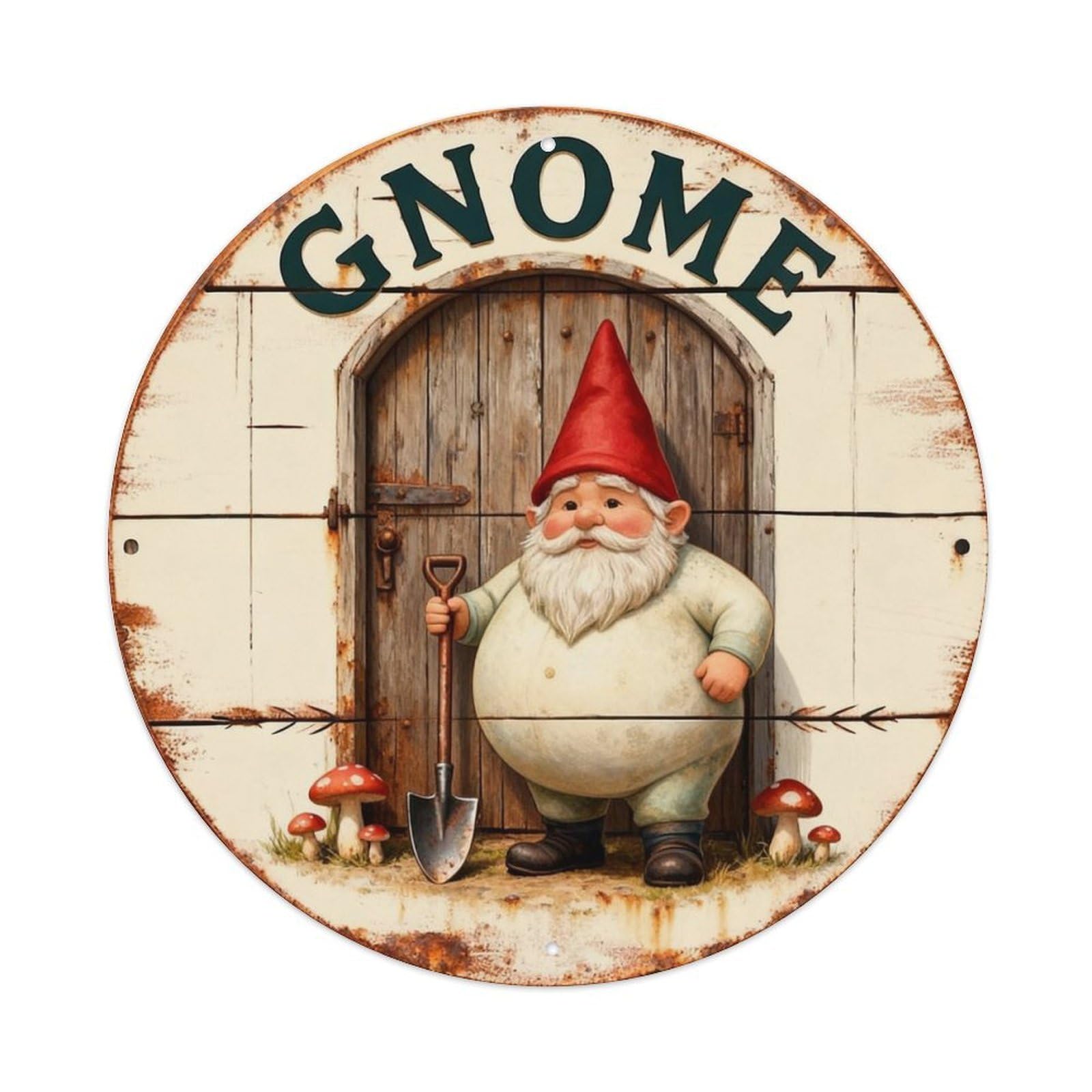 Gnome Sign Metal Tin Sign Plaque