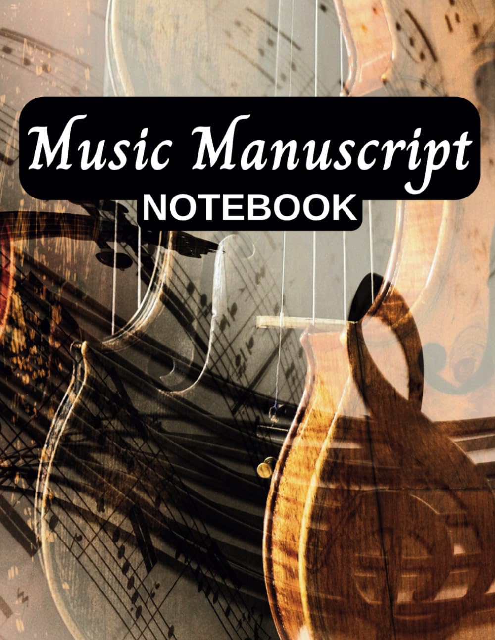 Coss GonzalezWide Staff Music Manuscript Paper, Music Composition Notebook: Blank Music Sheets, 8 Staves per page, 100 Pages 8.5" x 11"