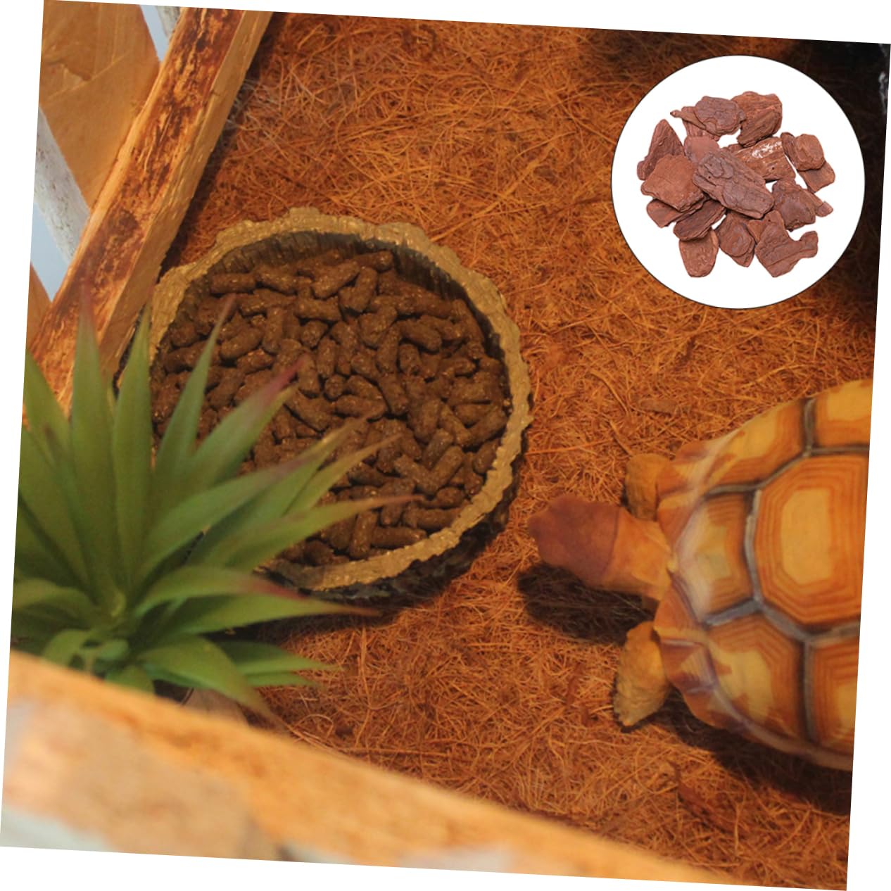 BESPORTBLE Natural Pine Bark Landscape Material 500g Reptile Bedding Cypress Mulch Reptile Bedding for Tank Decor