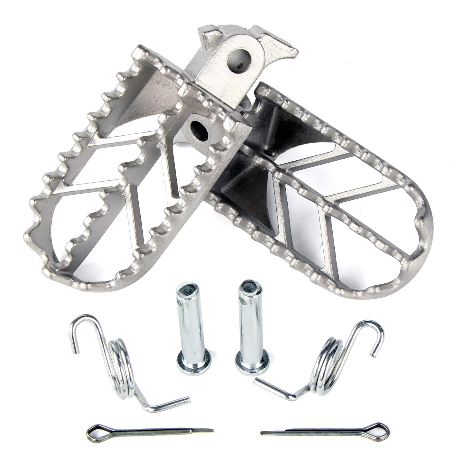 SUNQIAO Dirt Bike Foot Pegs, Stainless Steel Foot Rest for CRF50 CRF70 KLX110 Pit Bikes Motorcycle