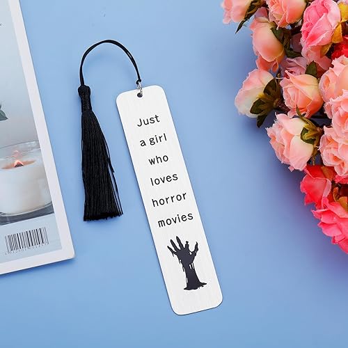 Miniatura 3 de Regalos de películas de terror, regalos de Halloween para mujeres y niñas, regalo de grito, divertido marcapáginas para amantes de los libros,