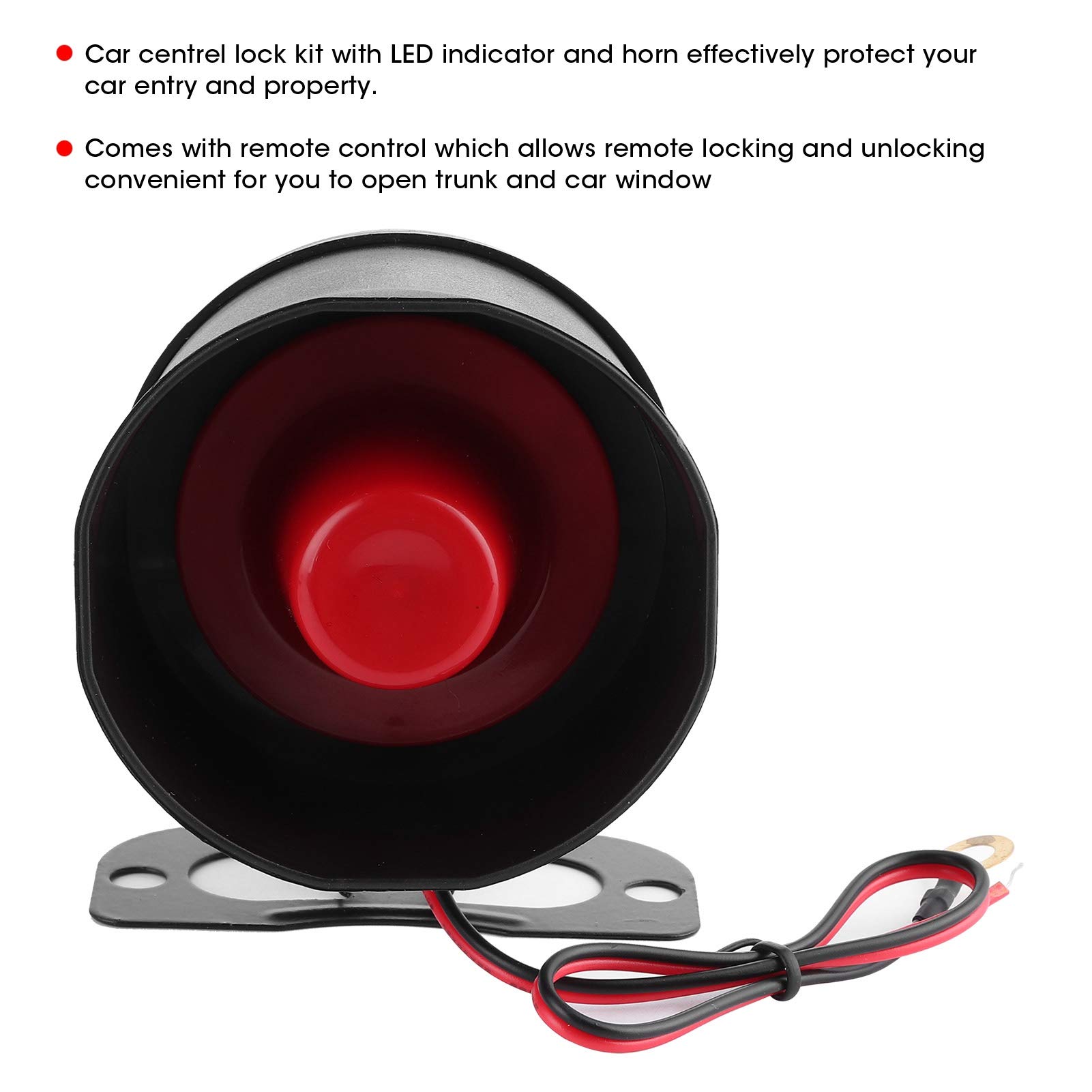 de Alarma para automóvil, Kit de Seguridad de Entrada remota sin Llave con Cerradura Central Universal con bocina e indicador LED para Puertas de vehículos