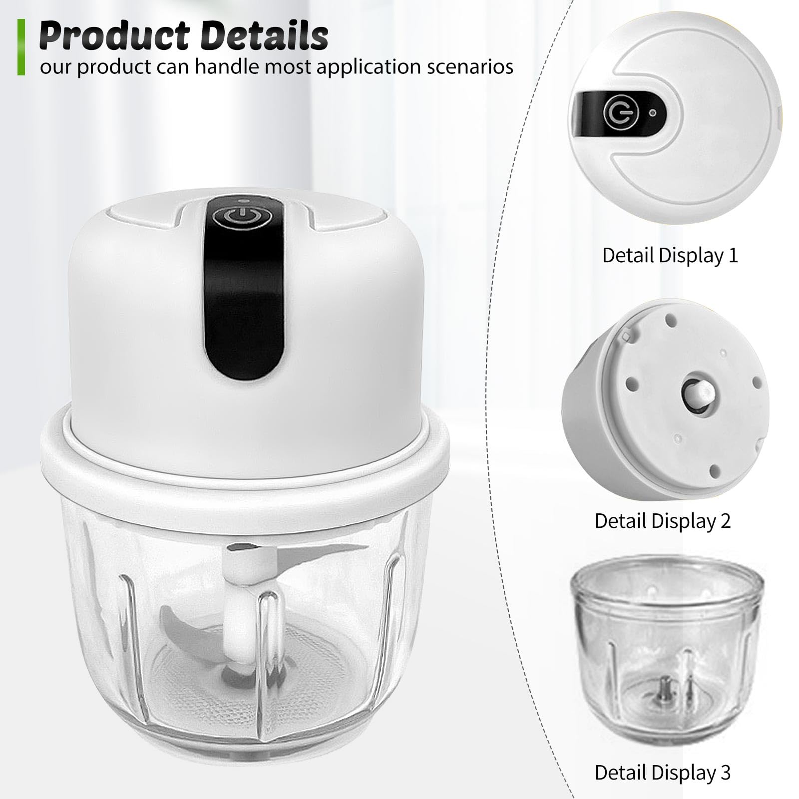 Elektryczna szatkownica kuchenna, 300 ml, ze złączem USB, rozdrabniacz, mini krajalnica do cebuli, elektryczna rozdrabniarka do czosnku, do warzyw, owoców, cebuli