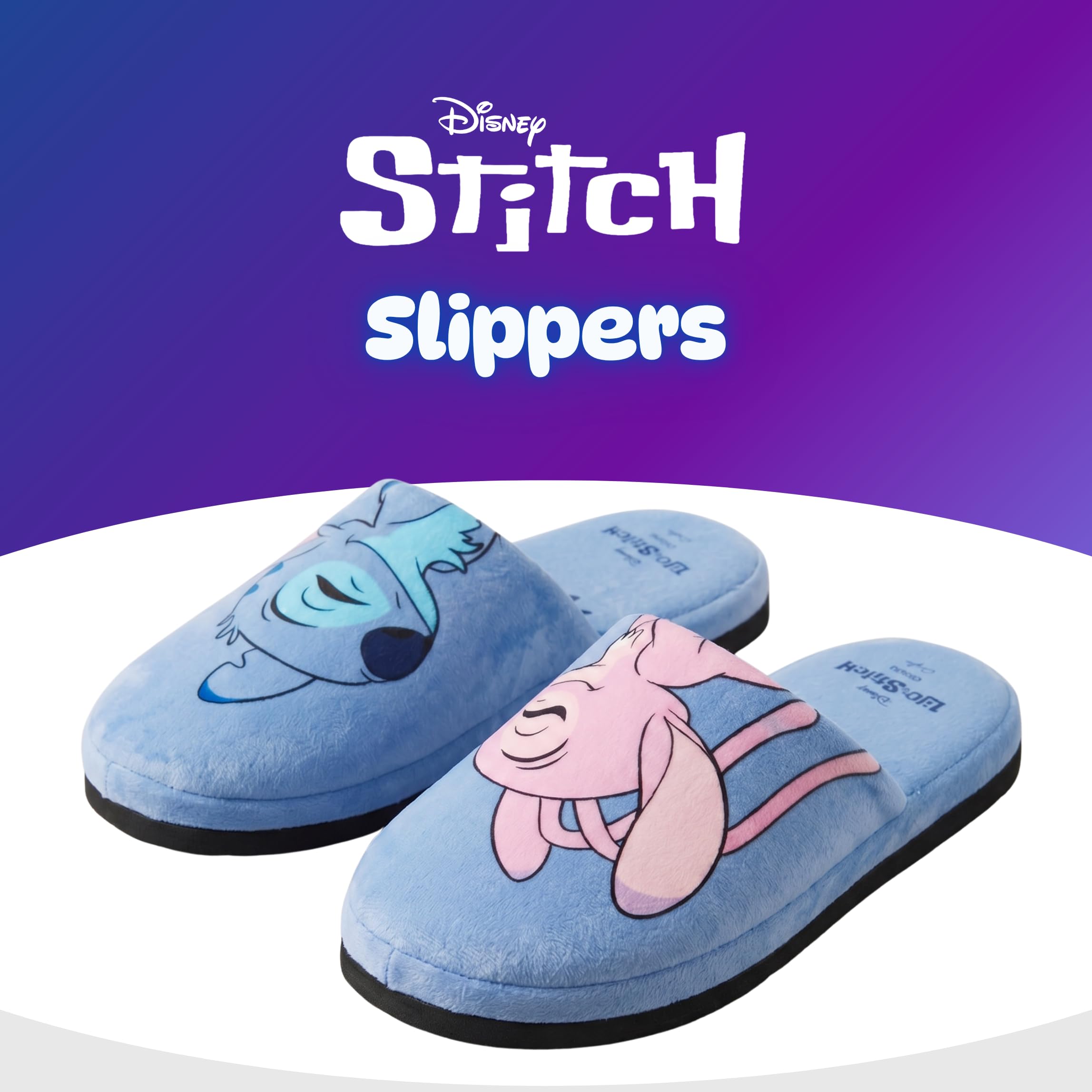Disney Stitch et Angel Chaussons Filles, Pantoufles D'intérieur, Tailles EU 28 à 35