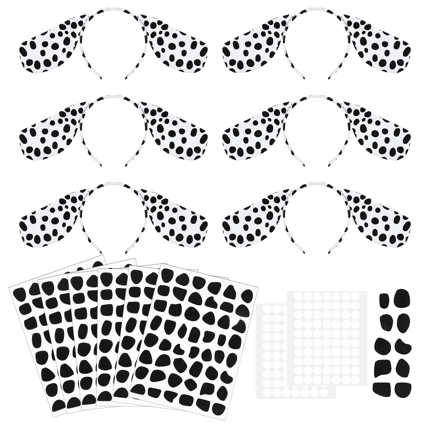 Knitgrip Dalmatian Dog Ears Headband Bulk Puppy Hairband for Women