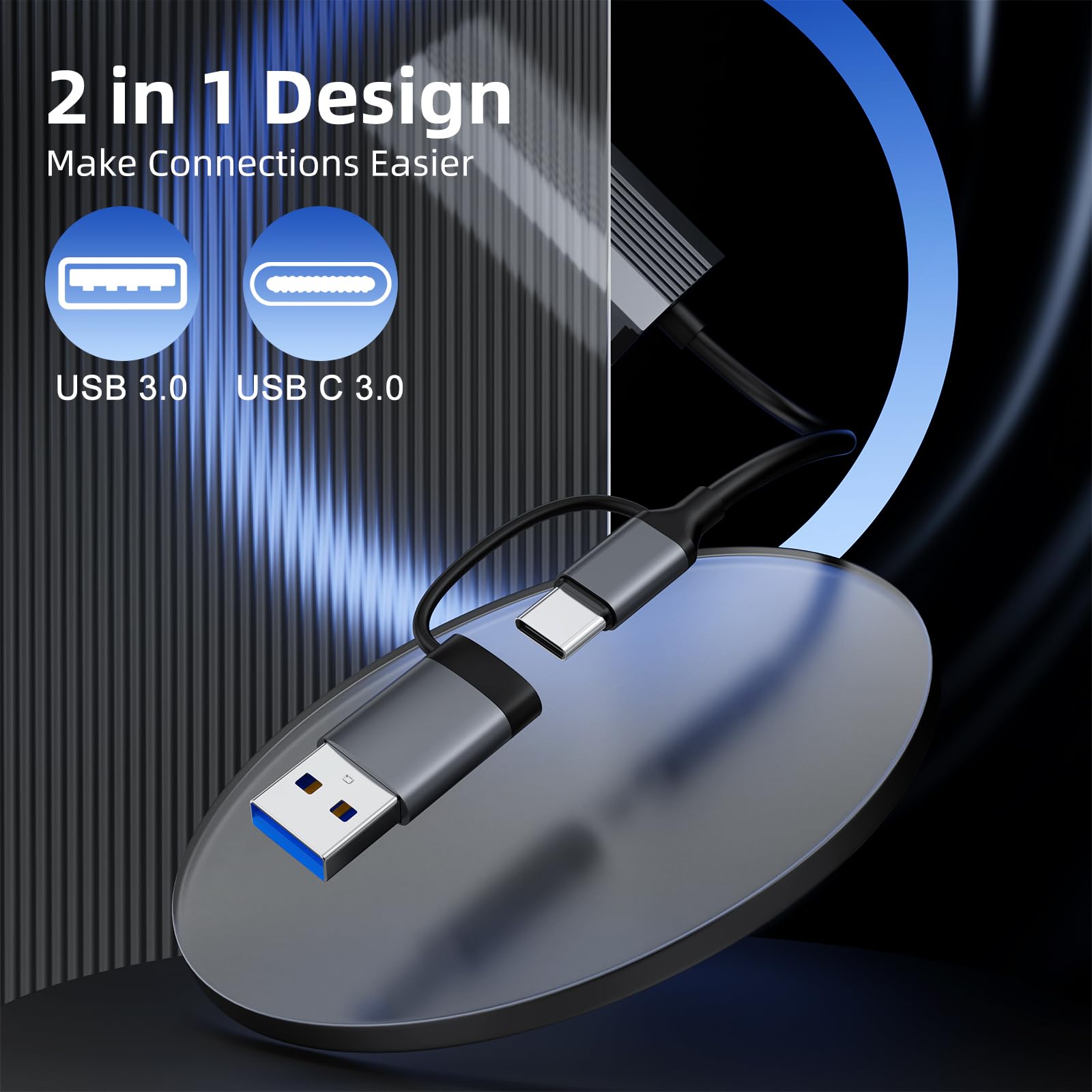 2.5G USB C USB 3.0 Ethernet Adapter, Ethernet Adapter for Laptop, Aluminum, Type C (Thunderbolt 4/3 Compatible) to RJ45 Network Internet, Compatible for NAS, MacBook Air/Pro, XPS, iPhone 16/15 Pro