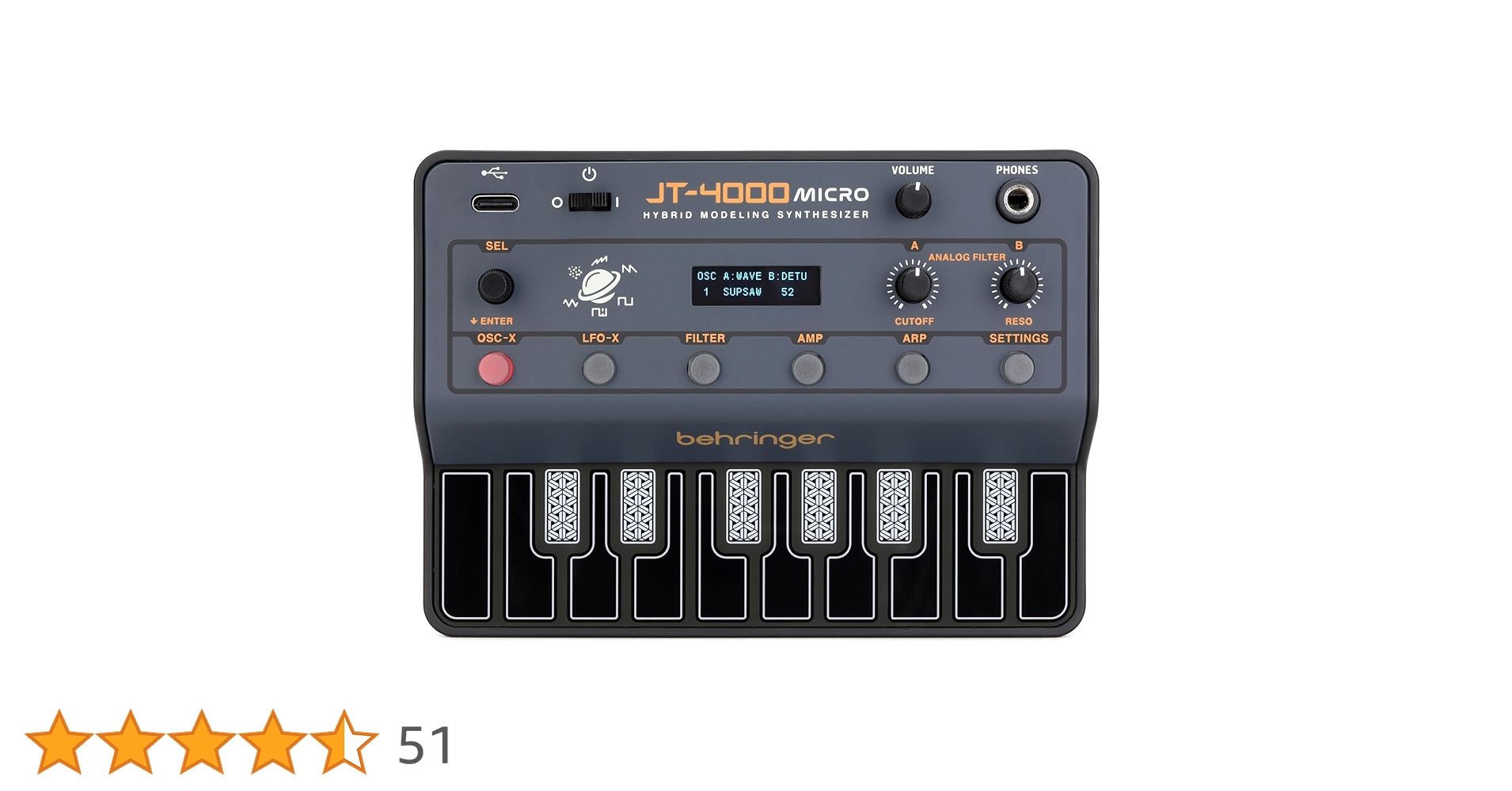 Behringer JT-4000 Micro Hybrid Modeling Synthesizer : Amazon