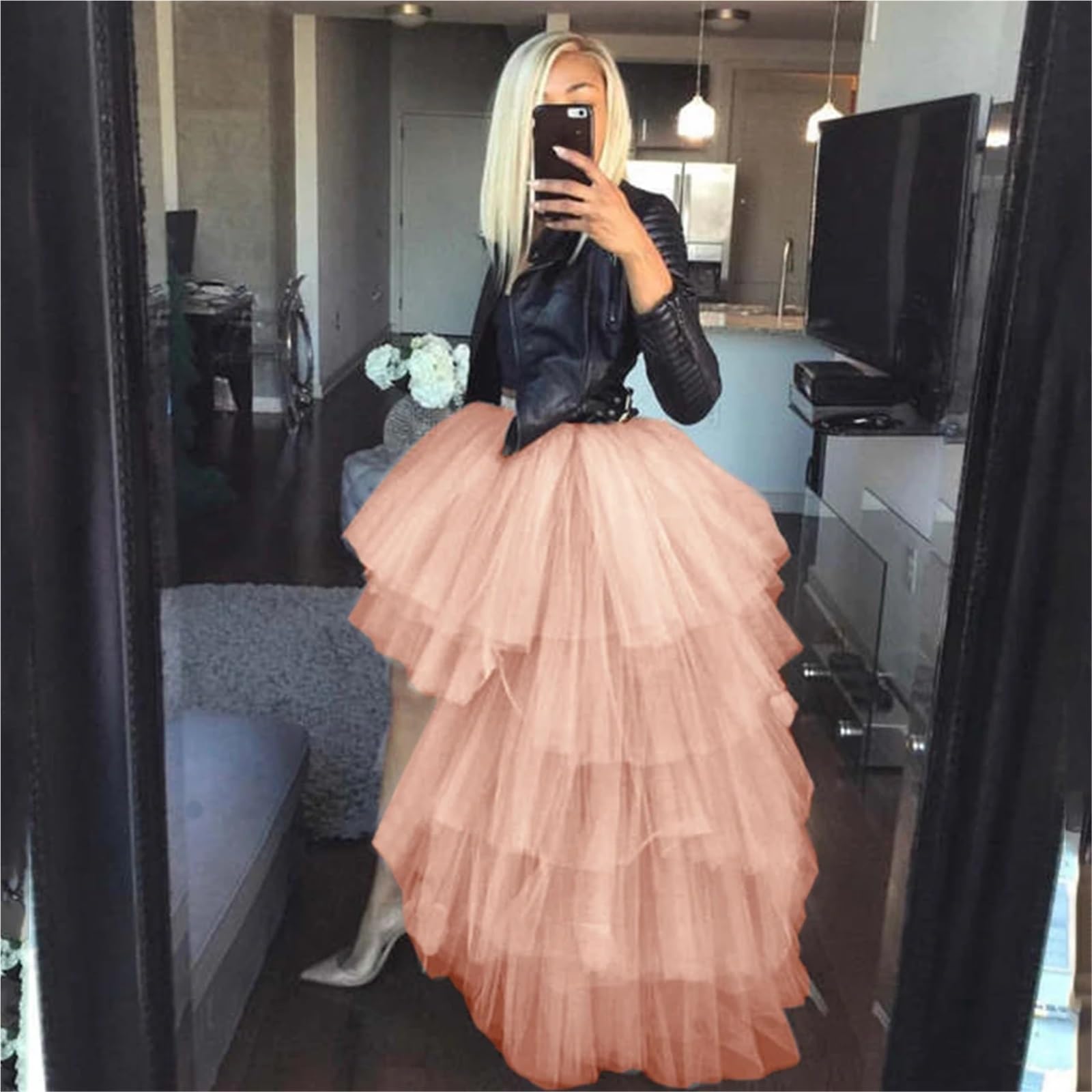 Sottoveste per abito Gonne Tutù da Donna, in Tulle a Strati, Sottogonna Lunga, Accessori Sposa