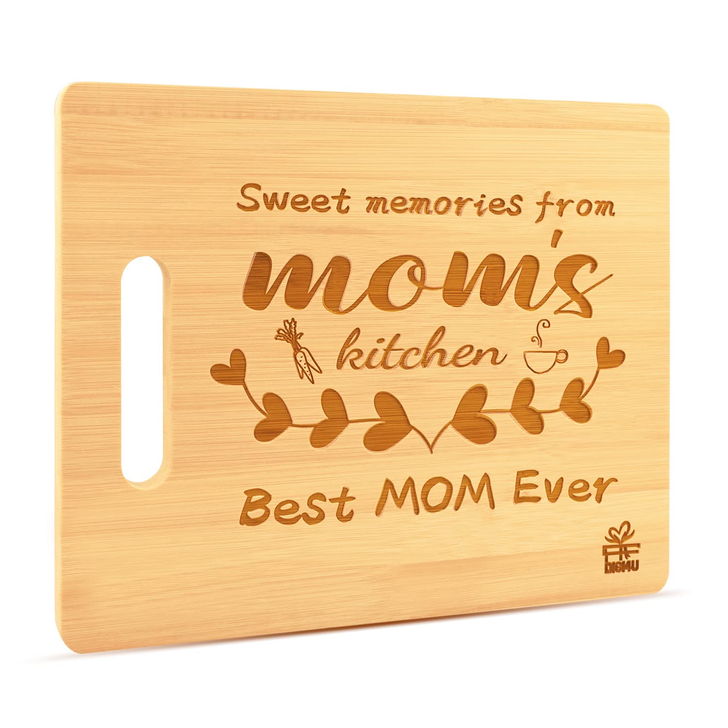 Mom Gifts,Engraved Bamboo Cutting Board Personalized Presents for Mom from Daughters or Son for Birthday Christmas Mothers Day
