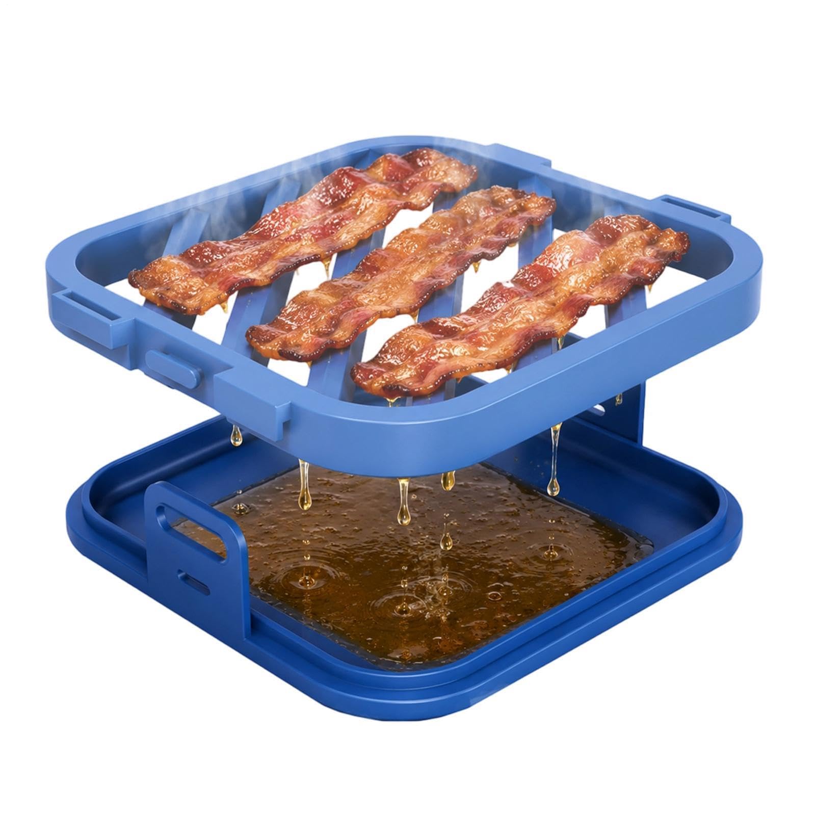 Griglia in silicone per friggitrice ad aria calda con scarico del grasso, per forno, barbecue e cottura, facile da pulire, adatta per dispositivi da 8 a 10 pollici