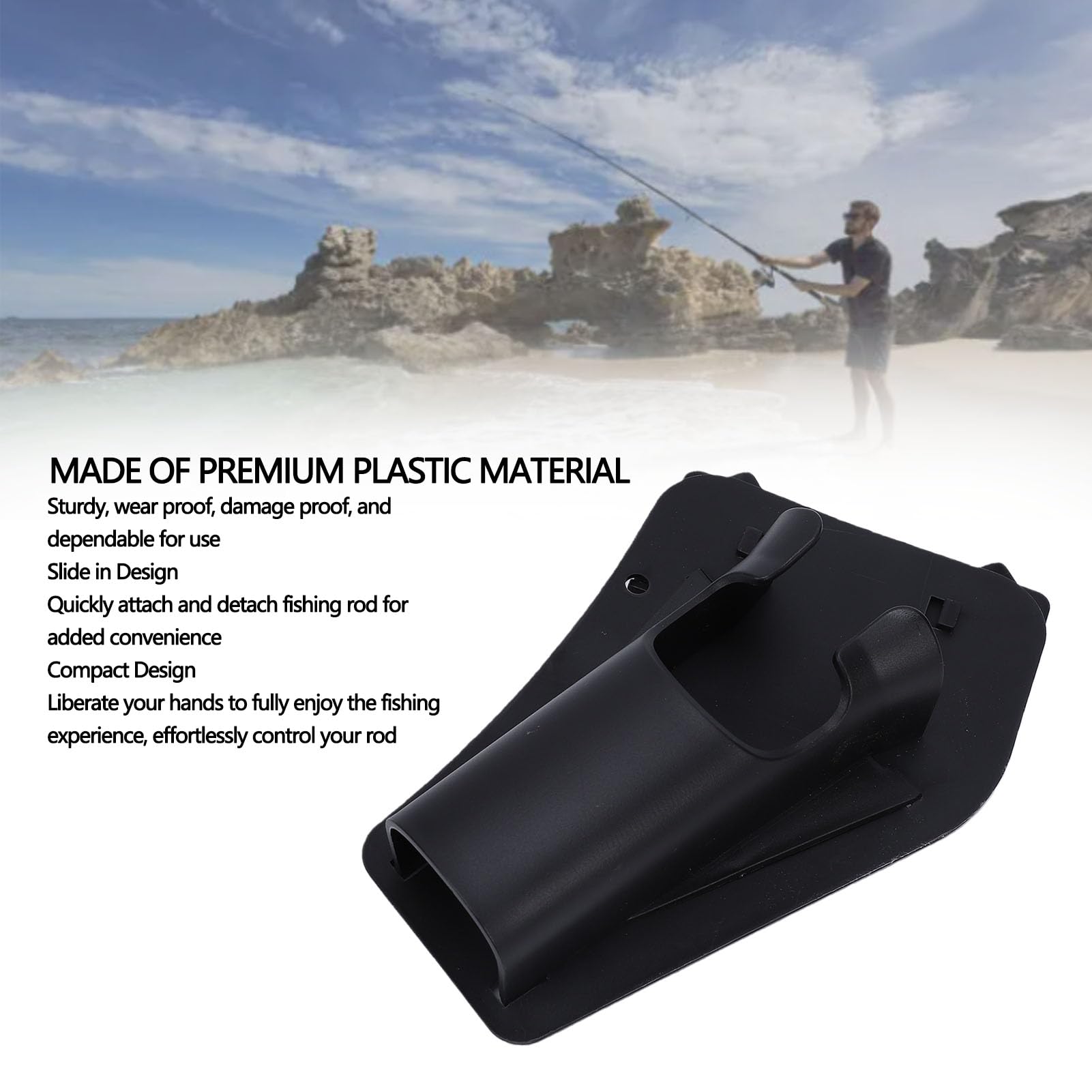 detach a fishing pole SPYMINNPOO Rod Holster, Plastic Sliding In Fishing Rod Holder Gear with Strap for Trips Hikes Shore Casting (Black) Sports & Colour:High Viz Vintage Albert Ford Hand PDSES