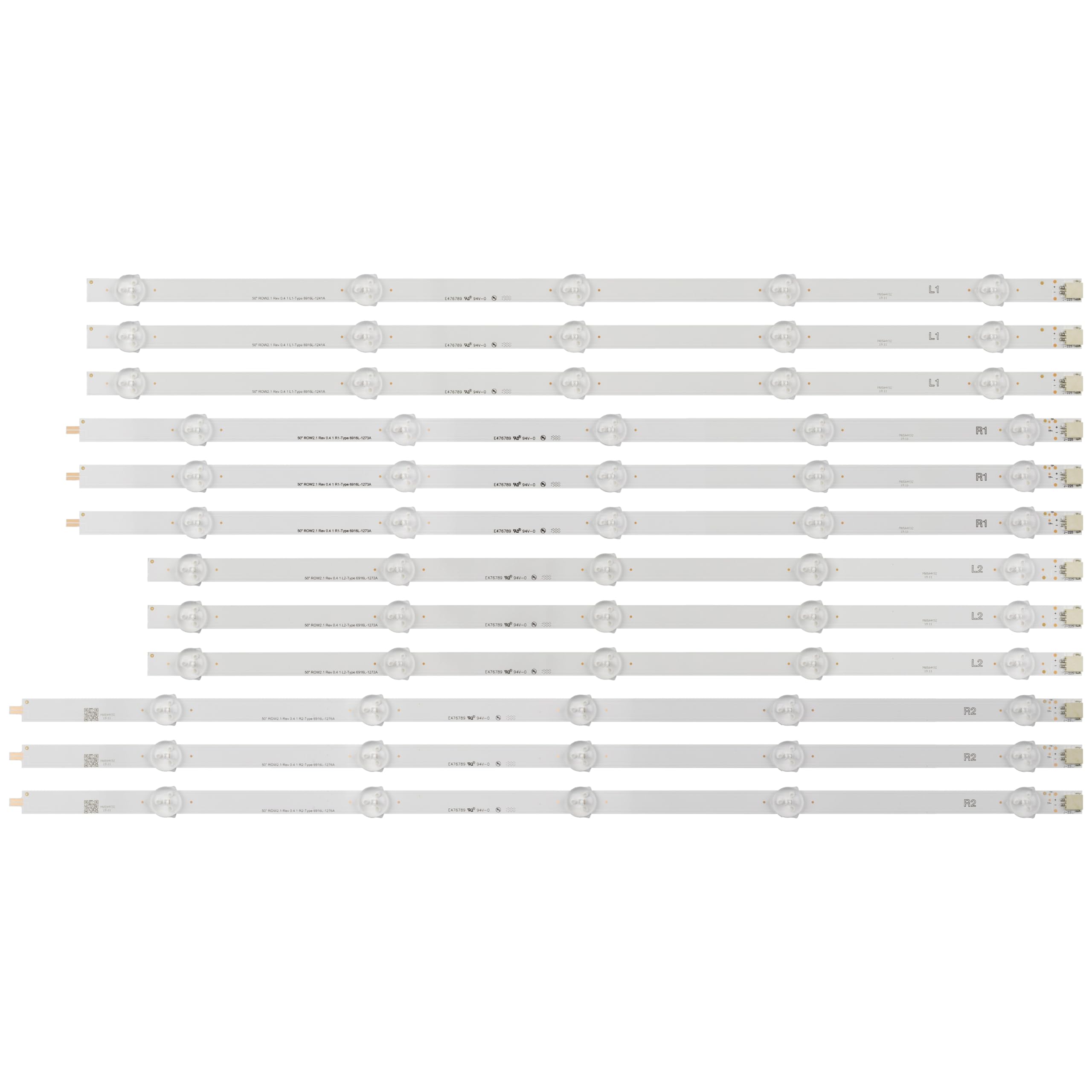 ExkaTeLED Backlight Strip for L/G 50" TV 50LA6200-UA 50LN5707-ZA 50LA6208 50LA6134 6916L-1276A 6916L-1273A 6916L-1272A 6916L-1241A (Size : 1 Set 12pcs)