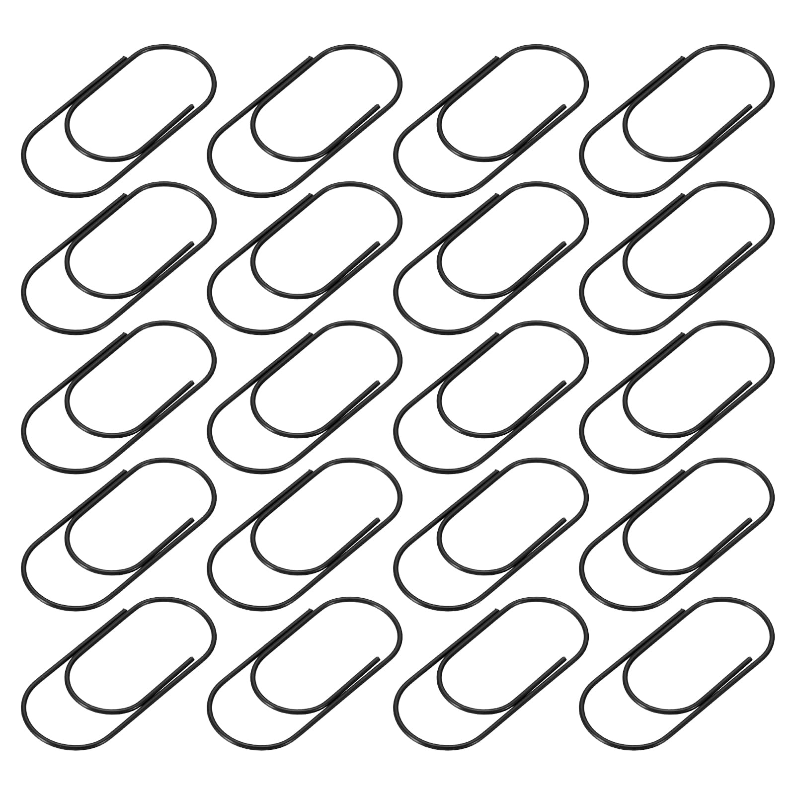 YOKIVE 30 Pcs Paper Clip, Wide Coated Large Clips with Box, Keep Table Neat, Great for Office Art, Home, Daily Use (Black, 2-Inch)