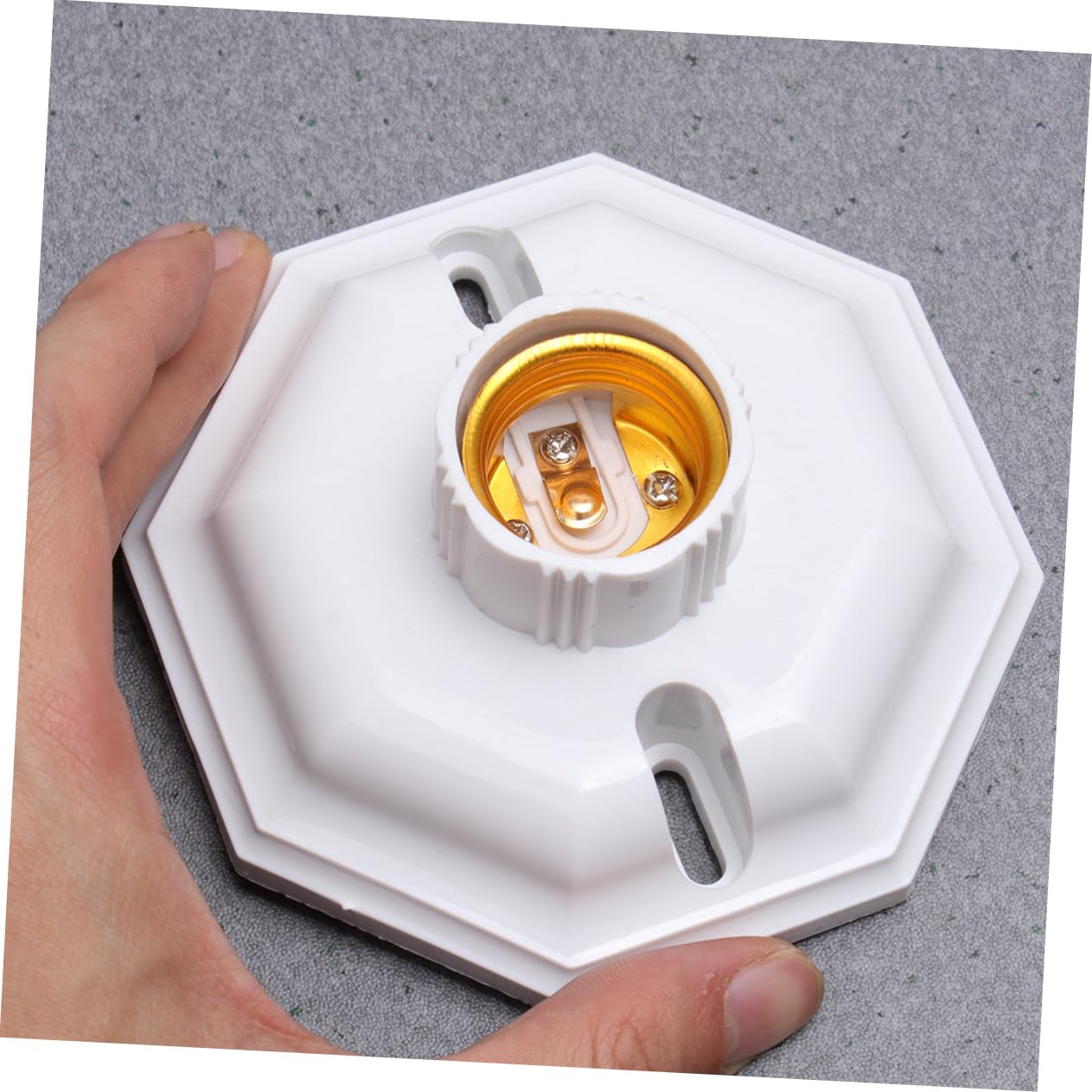 UKCOCO 12 Pz Attacco Base Lampadina E27 Presa Per Lampada a Sospensione Portalampada E27 Presa Base Candelabro Base Della Lampadina Base Per Lampada Da Tavolo Bianca Lampade Cerniera