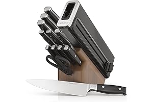 Ninja K52013 Foodi NeverDull Premium 13 Piece German Stainless Steel Wood Series Knife System