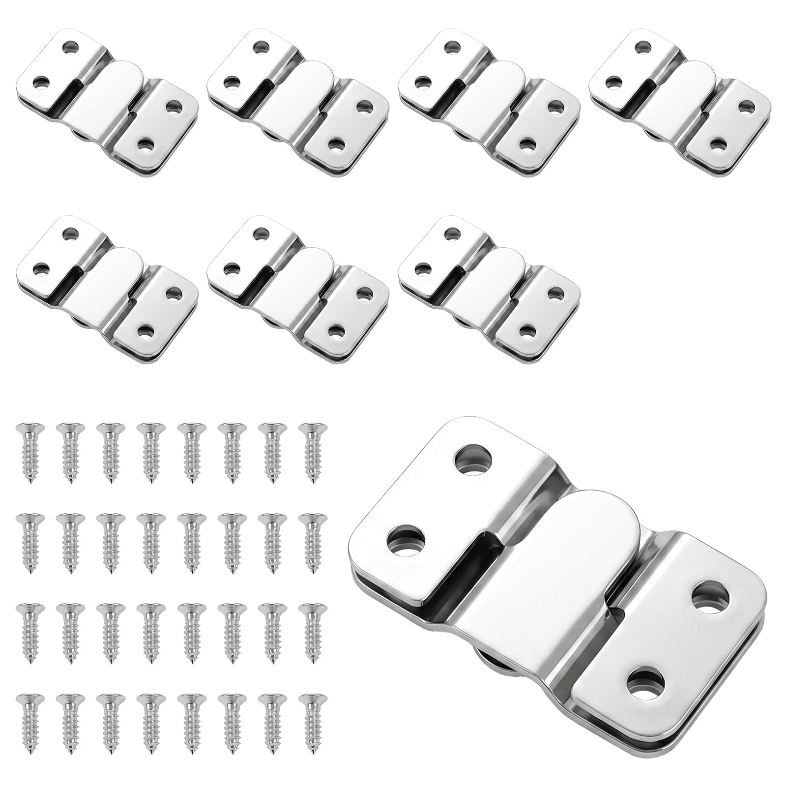16PCS Flush Mount Brackets, Heavy Duty Stainless Steel Wall Hangers for Headboard Fixings, Wall Mounted Headboard, Headboard Struts, Mirrors & Picture Frames (53mm)