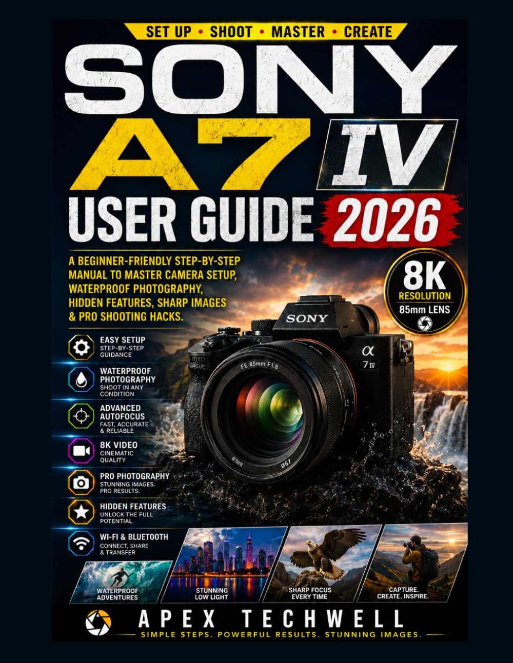 Sony A7 IV User Guide 2026: The Complete Step-By-Step Manual for Beginners & Seniors to Master 4K Video, Autofocus, Hidden Features, Lens Setup & Pro Photography Skills