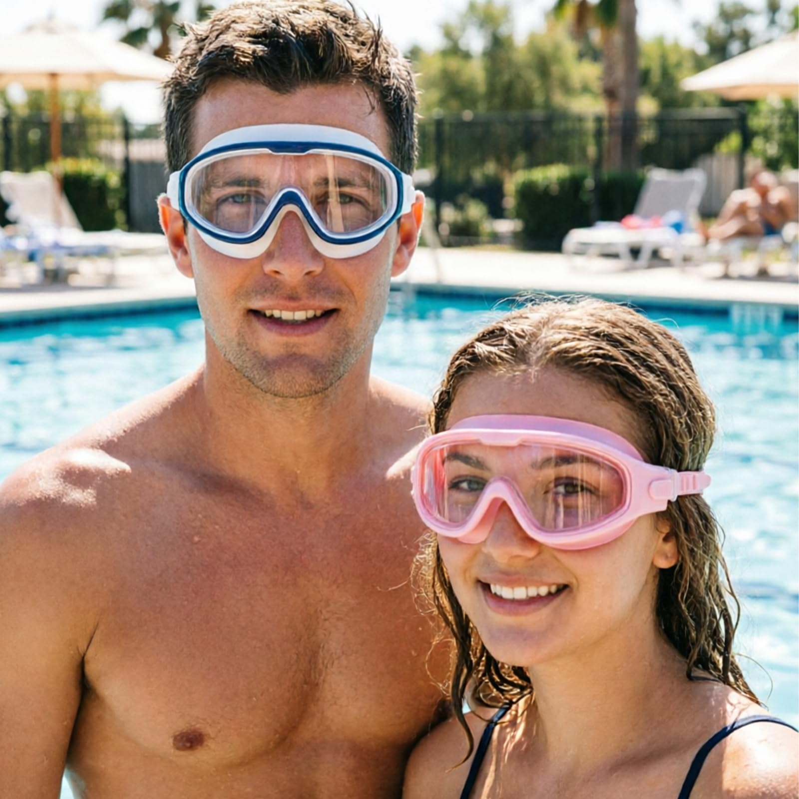 Seasprint Schwimmbrille für Erwachsene, Weitsicht, klare Sicht, Anti-Fog-UV-Schutz, kein Auslaufen, Poolbrille