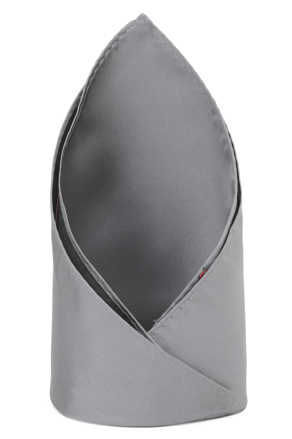 peter england Men Cotton Grey Solid Formal Pocket Square, Free Size-picture-16