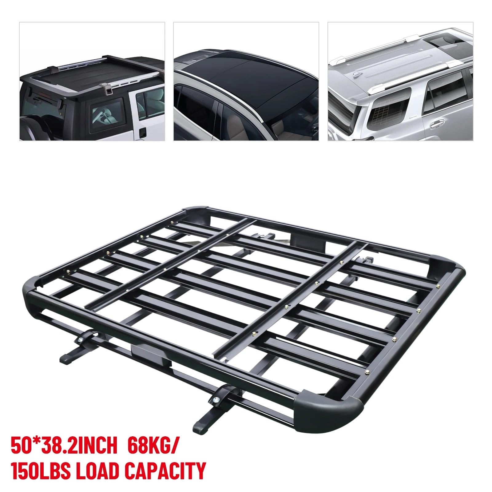 Bagażnik dachowy Aluminiowy Bagażnik Dachowy Dwupoziomowy, Odpowiedni Do Uniwersalnych Modeli SUV-ów. Duża Nośność, Oszczędność Miejsca