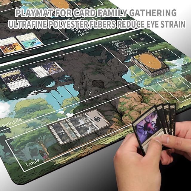Foto 3 de 4 de MilkPlaymat MTG - Juego de mesa (60 x 35 cm, superficie de goma suave, bolsa impermeable, bordes cosidos…