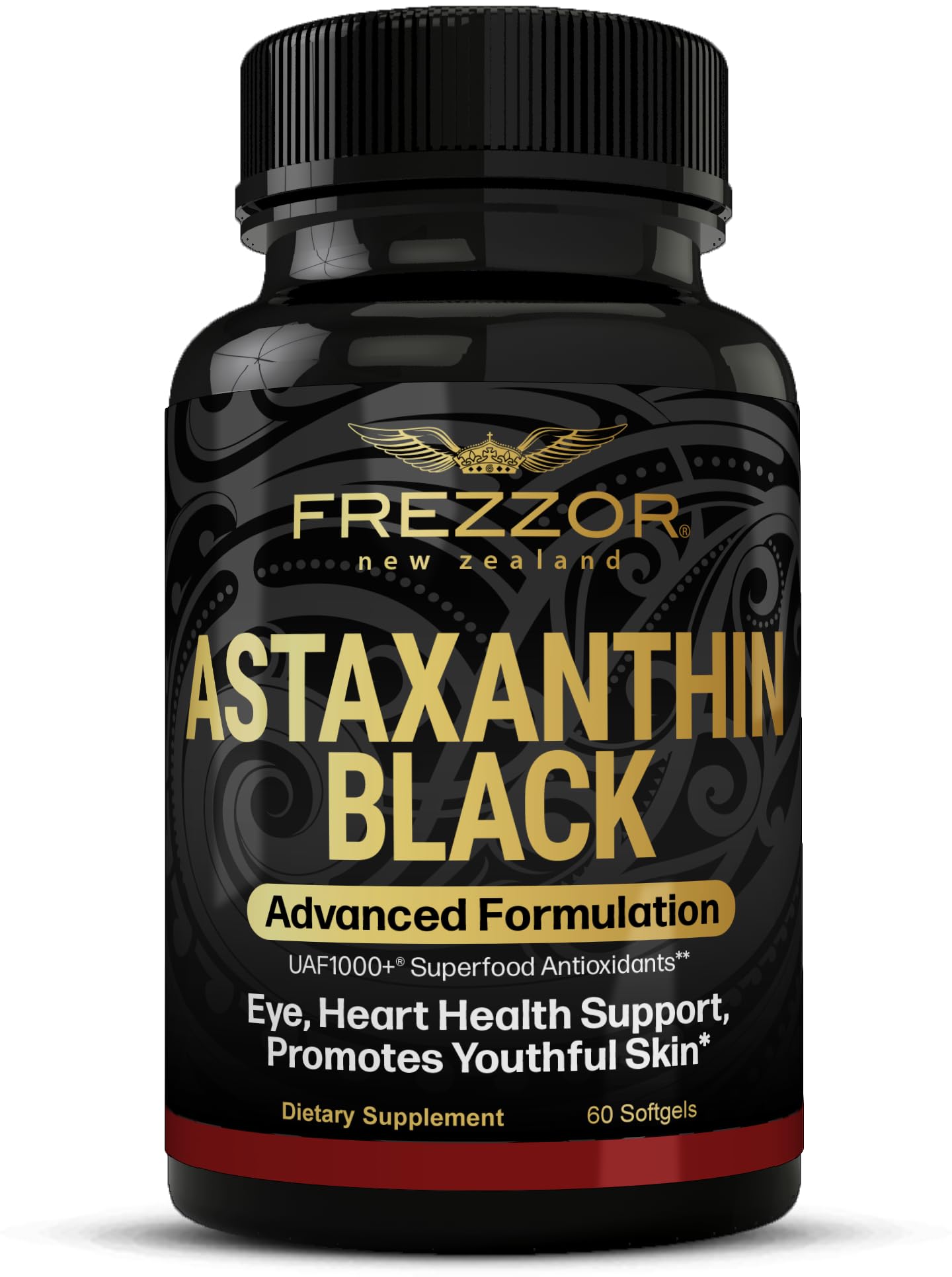 FREZZOR Astaxanthin Antioxidant All-Natural From Algae With Currcumin & Anti-Ageing Oils, From The Pure Pristine Environment of New Zealand Dietary Supplement.
