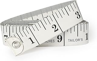 Soft Tape Measure for Body Measuring Fiberglass Tape Measure Body Measuring Tape for Sewing Tailor Fabric Cloth Weight Loss Measurements Flexible Ruler Double Scale 150cm/60inch White