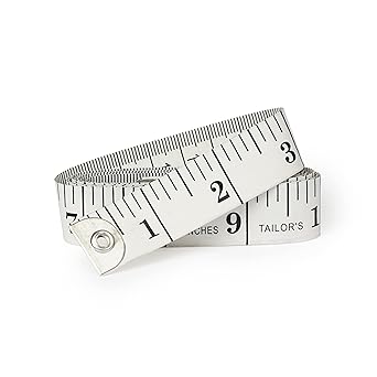 HANSMAYA Soft Tape Measure for Body Measuring Fiberglass Tape Measure Body Measuring Tape for Sewing Tailor Fabric Cloth Weight Loss Measurements Flexible Ruler Double Scale 150cm/60inch White