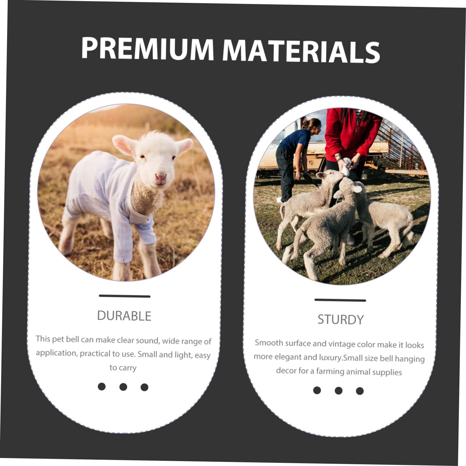 STOBAZA Dog Bells for Pet Tracking 3 Sets Camping Metal Bell with Hanger Pet Hanging Bell Decor for Outdoor