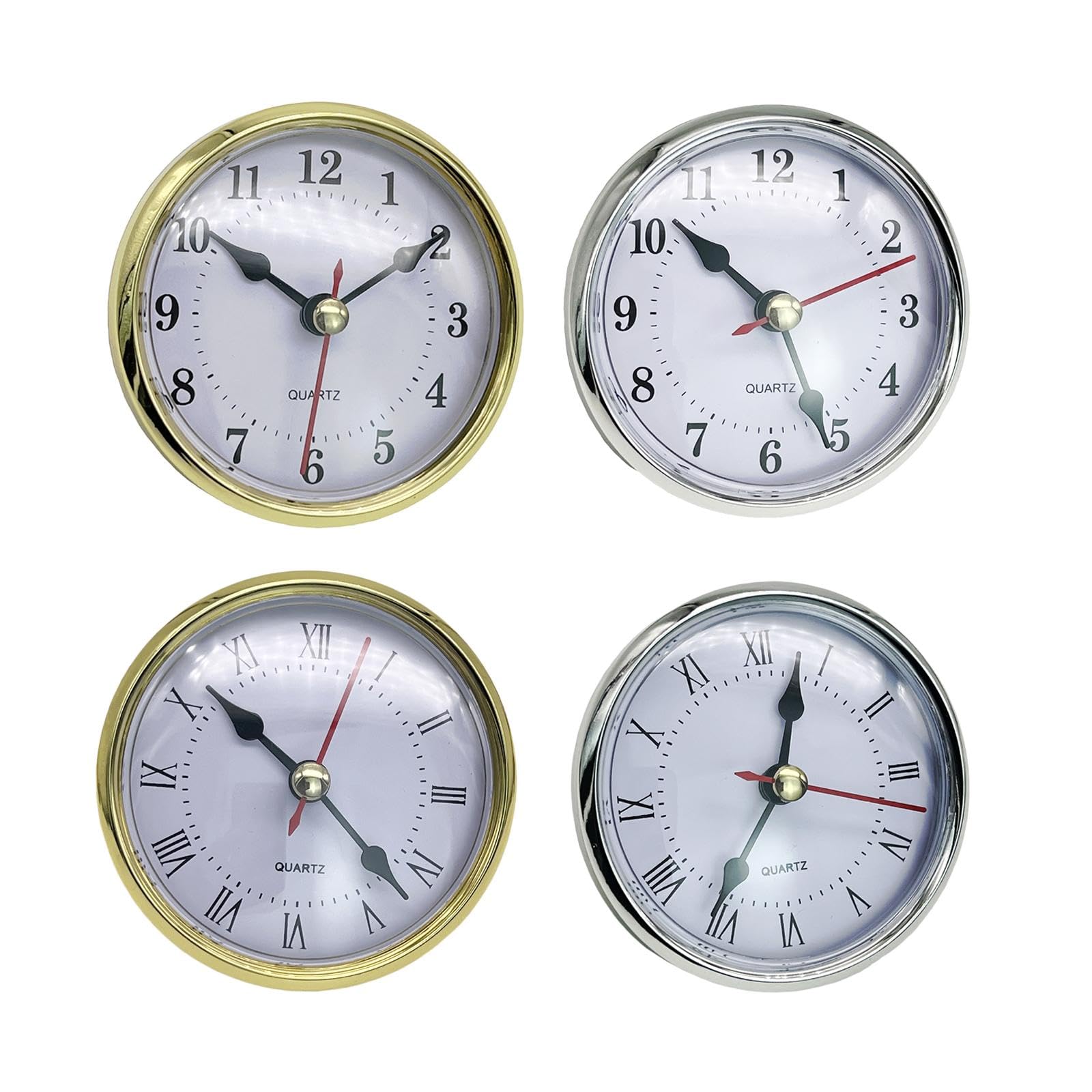 Clock Insert Round Mini 8cm Replacement for Living Room Guest Room Classroom Gold Arabic Number | Home & Garden | Home D?©Cor | Clocks | Replacement Parts & Tools-image-38