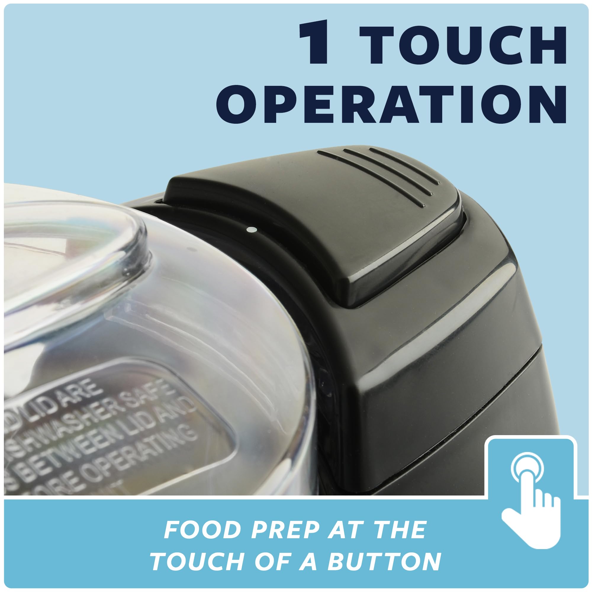 Mini picadora de Select Brands - Mini picadora eléctrica de alimentos para electrodomésticos de cocina - Cuenta con piezas aptas para lavavajillas - Picadoras, picadoras y dados - 6