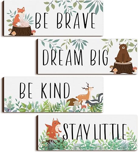 Miniatura 7 de 4 piezas de decoración de guardería de bosque para bebé, safari para bebé, decoración de habitación de animales de la selva, decoración de guardería