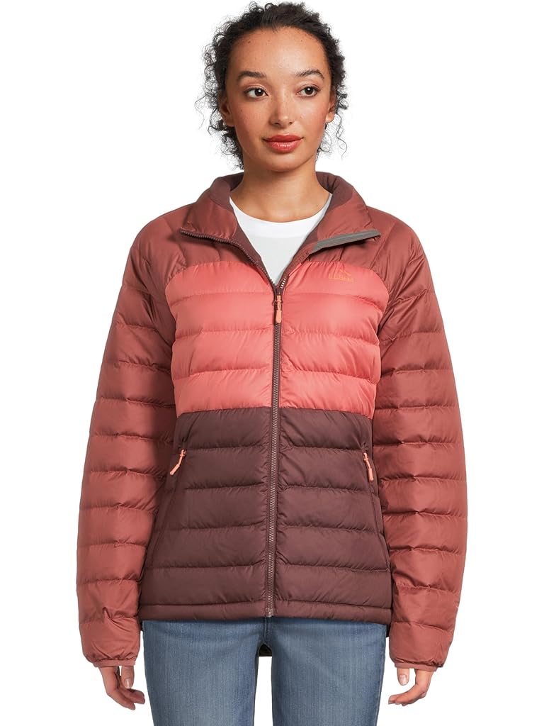 Red L.L.Bean Bean's Down Jacket Color-Block