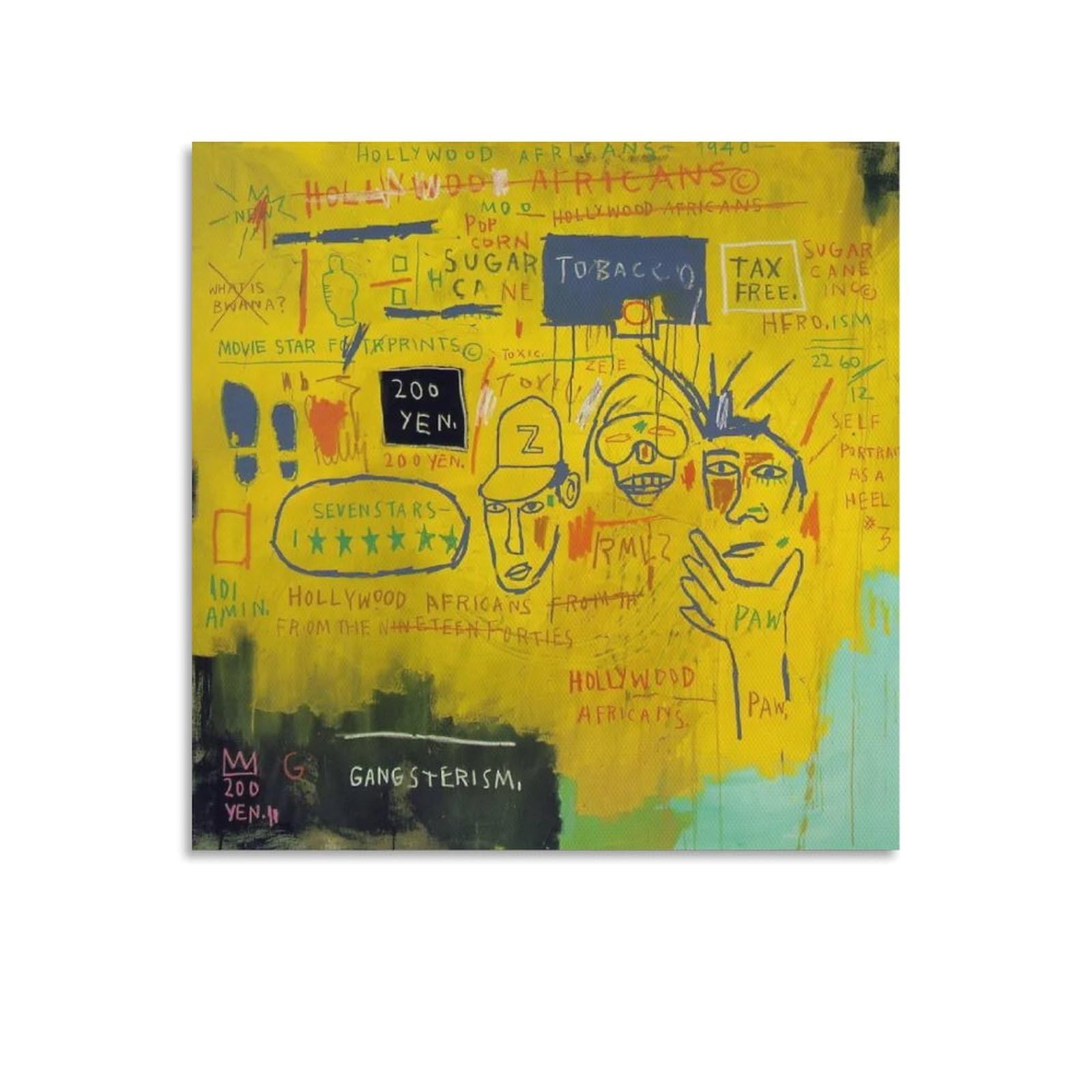 バスキア#ポスター木製フレーム付き#ハリウッドアフリカンズ Amazon.co.jp: ジャン＝ミシェル・バスキア Basquiat Hollywood