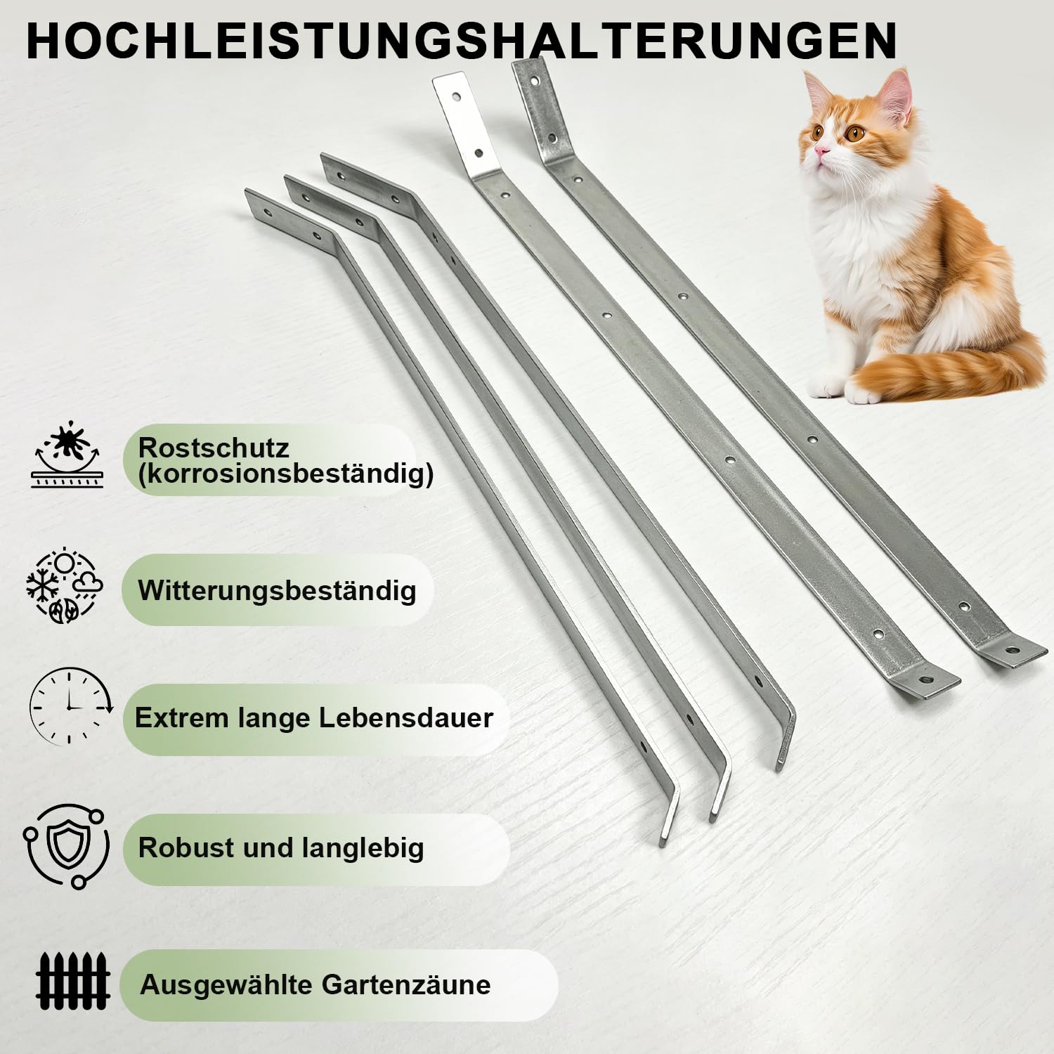 Warmfay Katzensicherer Zaun Anti Kletter Barriere, Sicheres Outdoor Katzenzaun Set mit Maschengewebe & Überhanghalterungen, Wetterfestes Garten Catio-Einzäunungsset für Katzensicherheit & Schutz (15M)