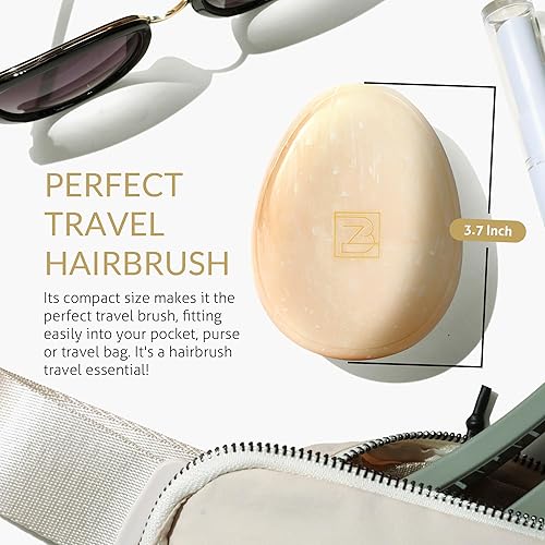 Miniatura 2 de Cepillo de viaje  Mini desenredante de pelo para mujeres, adolescentes y niños  masajeador sensorial del cuero cabelludo  Pequeño peine portátil