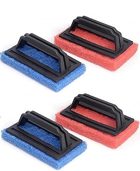 AOSIKATE Scrubber Brush for Bathroom Kitchen Floor Cleaner, Floor Scrub Pad, Tile Cleaning Scrubber Brush, Sink Cleaning Brush (Multi, Pack of 4)