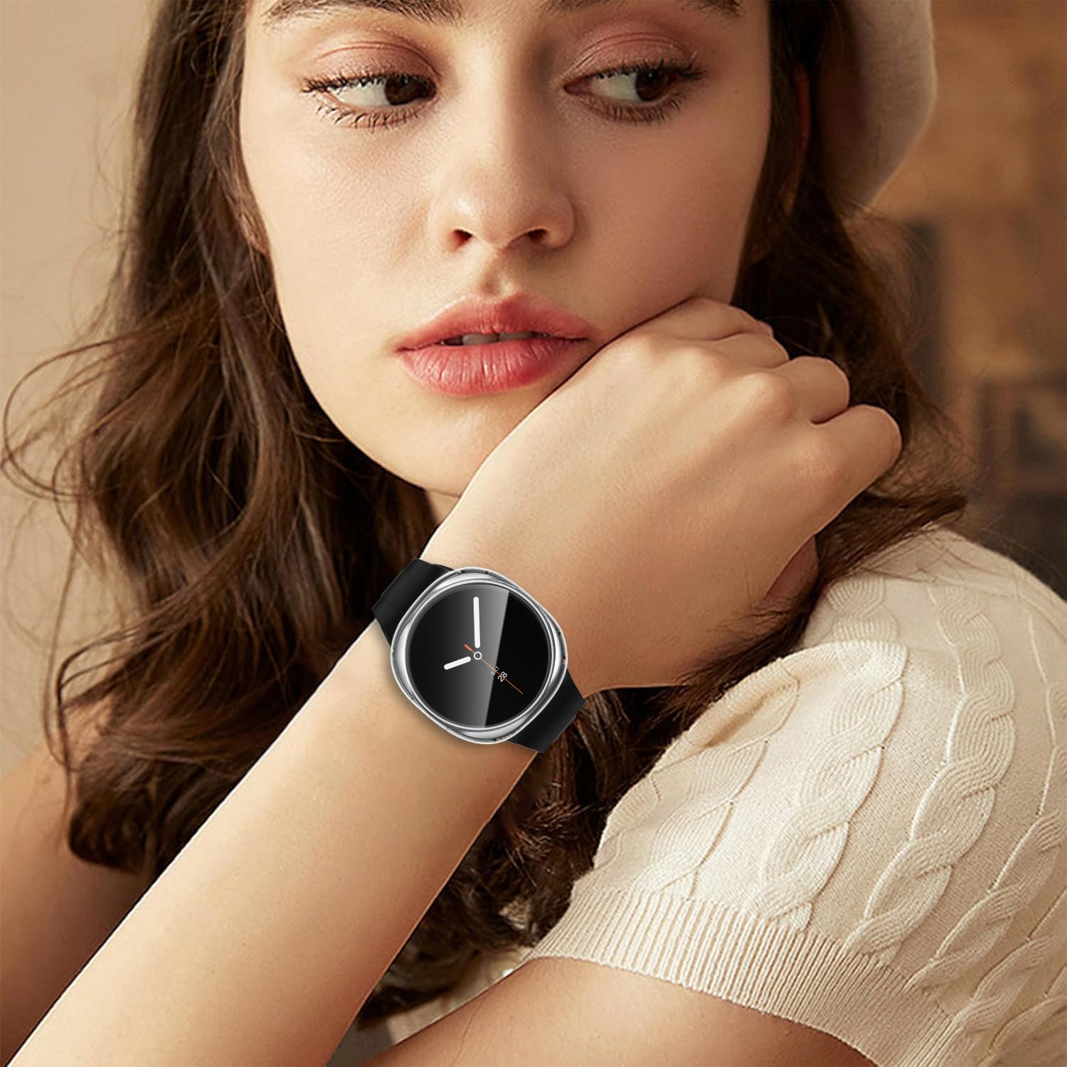 iVoler 3 szt. przezroczyste etui z osłoną ekranu do Samsung Galaxy Watch 8 40 mm, pełne zakrycie, ochrona przed zarysowaniami, ultra cienkie, miękkie etui TPU, przezroczyste