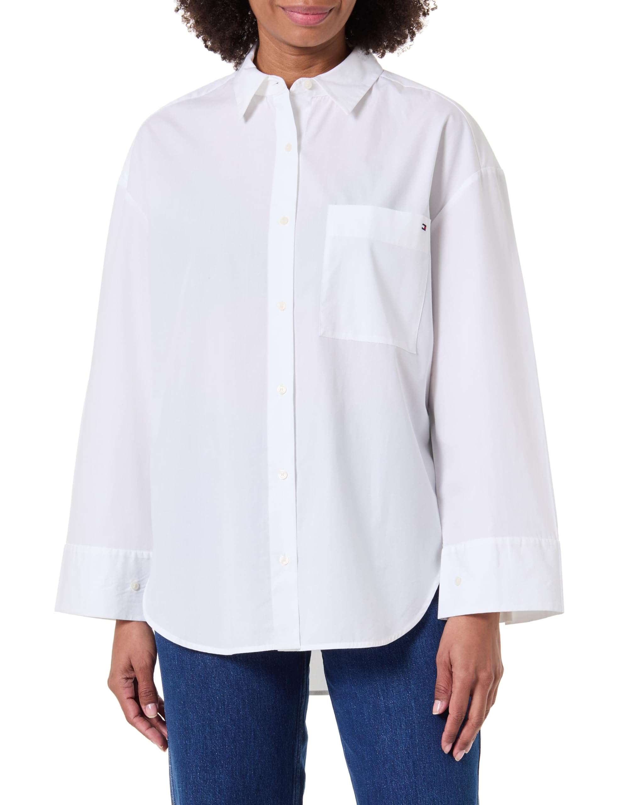 Tommy Hilfiger Camisa Mujer Poplin New Easy Oversized