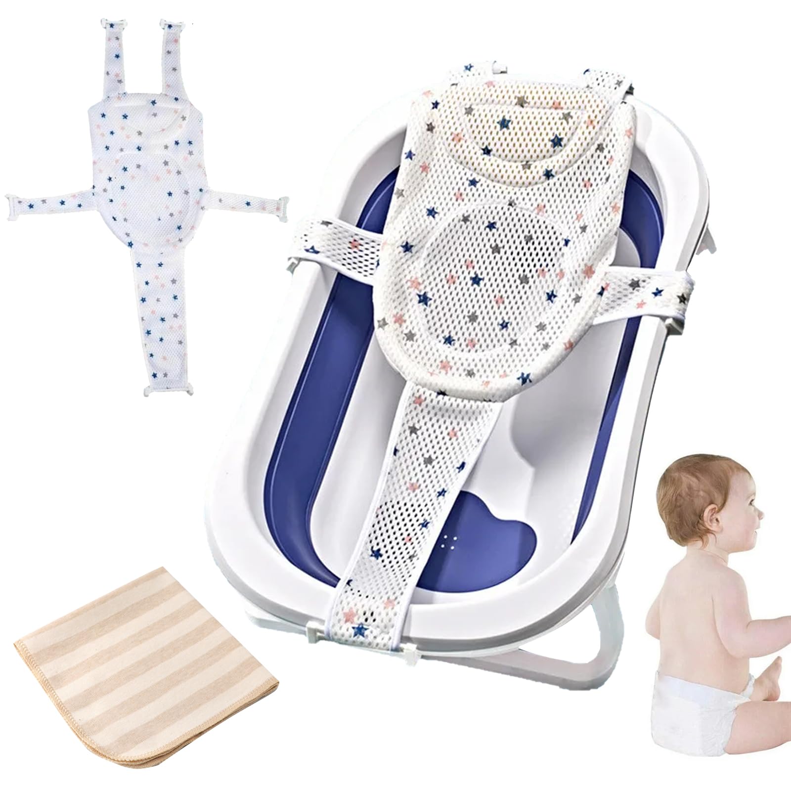 Babys Badekissen,Badewannensitz Baby,Einsatz Babywanne Badewanneneinsatz,Säuglings Neugeborene Badewannensitz,Baby Badewanneneinsatz,Für Säuglinge im Alter von 0 bis 24 Monaten
