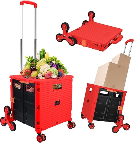 Vista 22 de Ruedas de Repuesto para Subir Escaleras para Carrito de Compras y Lavandería, Ruedas para Subir Escaleras de Carrito de Compras Triangular Trolley