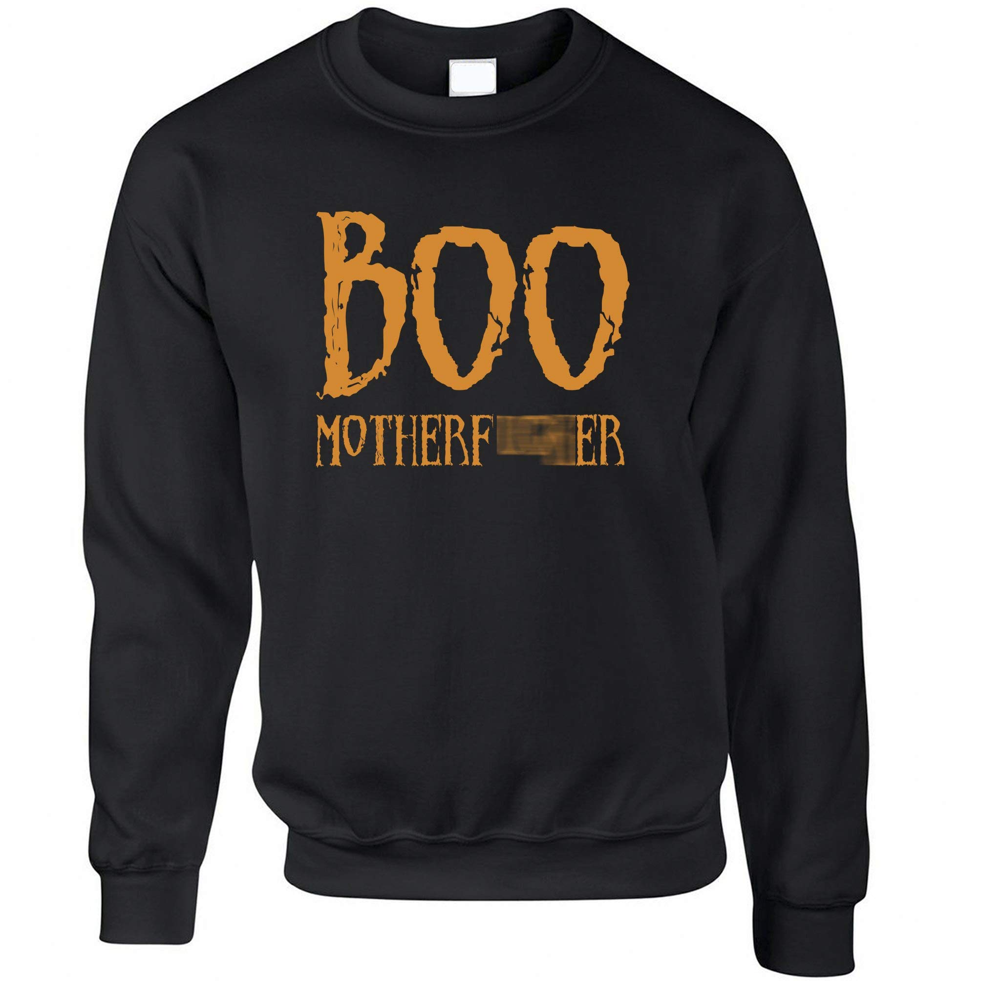 Tim And Ted Halloween Novelty Jumper Boo Motherfucker Sweatshirt Sweater - (Black/Large)
