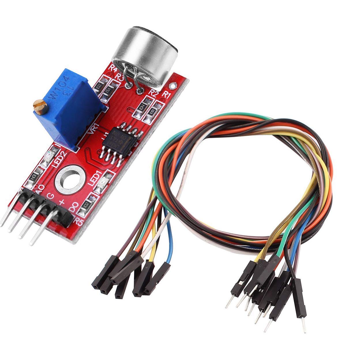 REES52® Sound Sensor Module Microphone Voice Sensor High Sensitivity Sound Detection Module Whistle Module with 10 PCS Male to Female Jumper Wires for Arduino/raspberry PI (B092J99JBN) Amazon Price History, Amazon Price Tracker