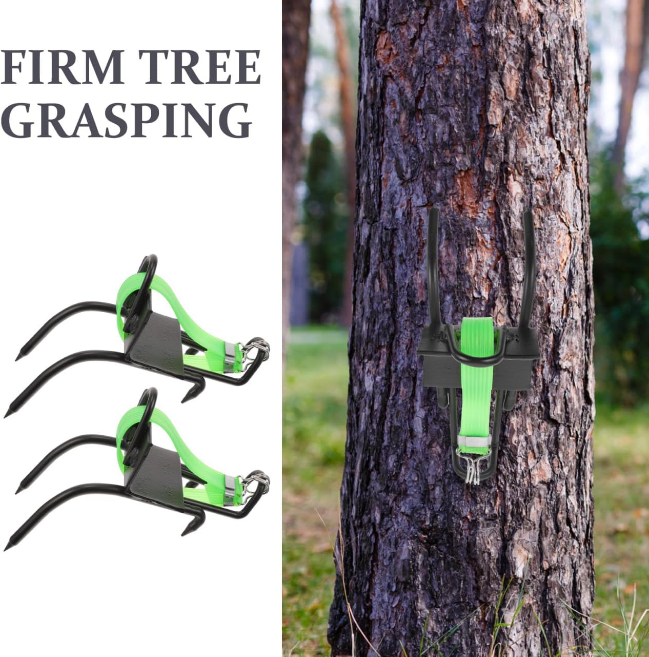 Tree Climbing Spikes Shoes with Non-Slip Ankle Buckles Durable Steel Climbing Gear for Outdoor Arborist Work and Recreational Tree Climbing