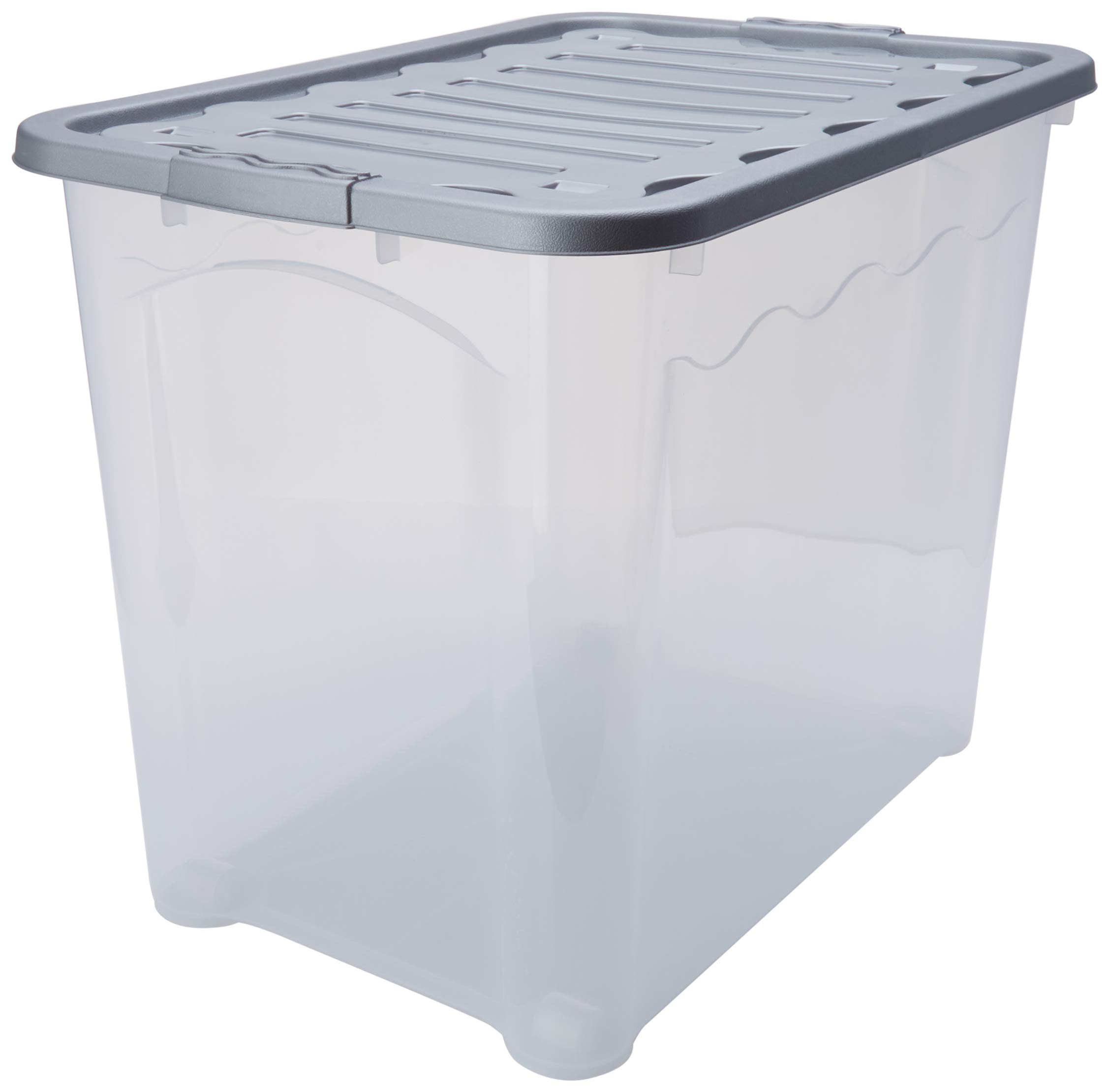 House & Style Vulcano Box Storage XXL, Silver, 60 x 40 x 45 cm, 7 Units